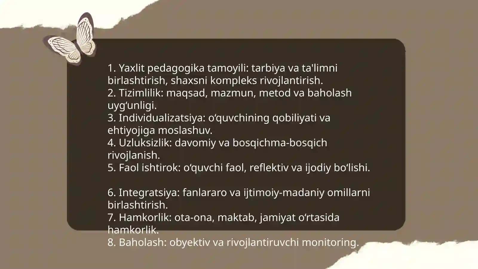 Shaxsning rivojlanishi tarbiyasi va ijtimoiylashuvi. Yaxlit pedagogika jarayoni 4