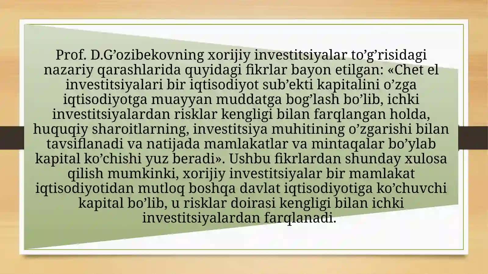 Iqtisodiyotni rivojlantirishda investitsiyalarni roli 4