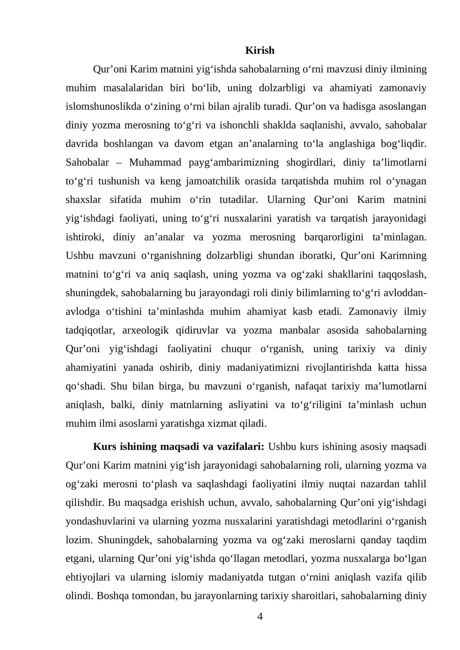 Qurʼoni karim matnini yigʻishda sahobalarning oʻrni 4