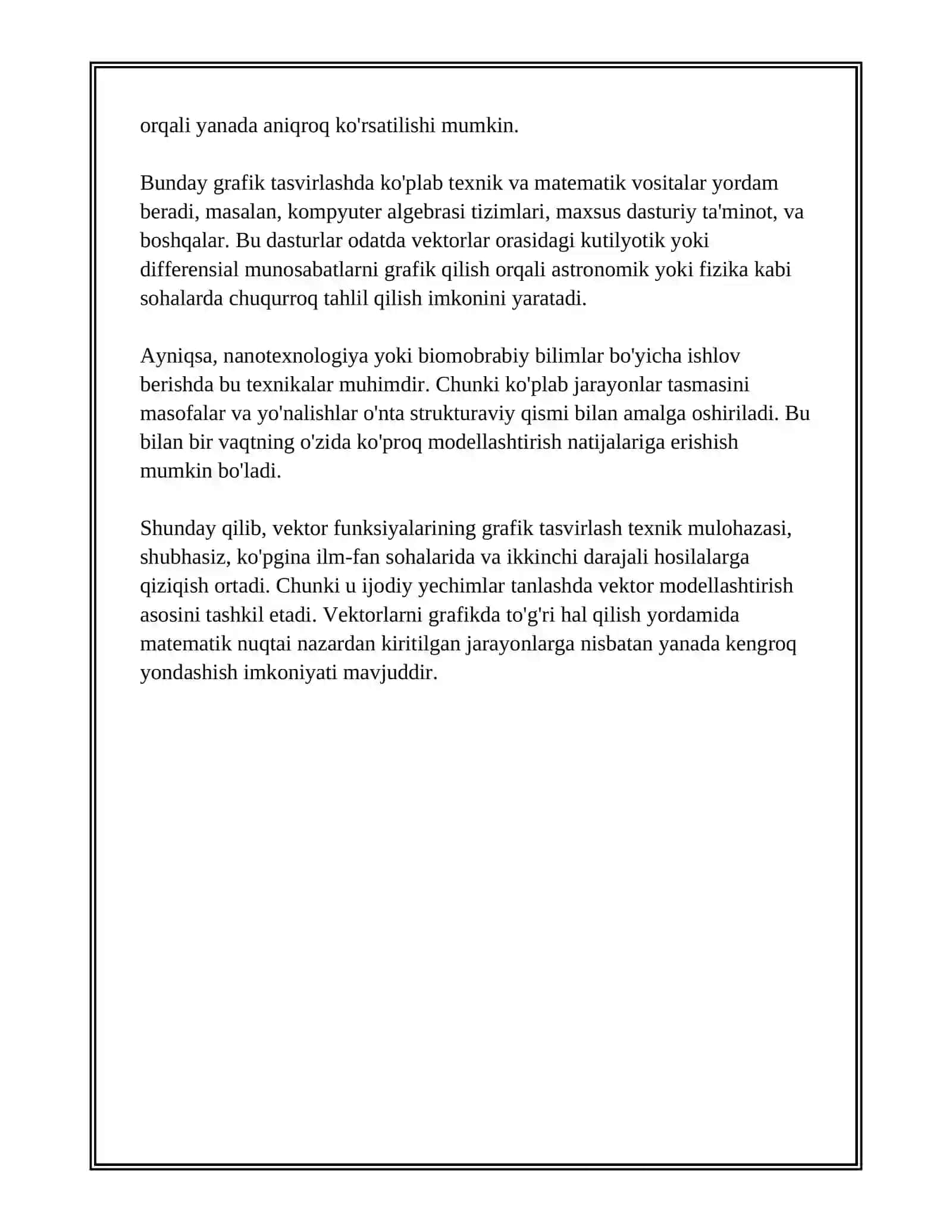 VEKTOR FUNKSIYALARINING KOMPYUTER GRAFIKASIDAGI TATBIQI 4