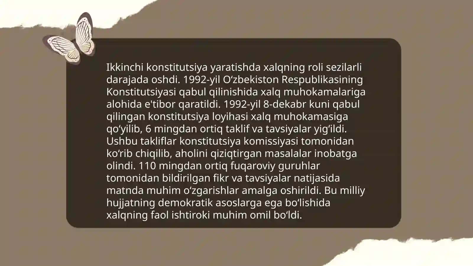 Mustaqil Oʻzbekistonning yangi Konstitutsiyasining yaratilishi 4