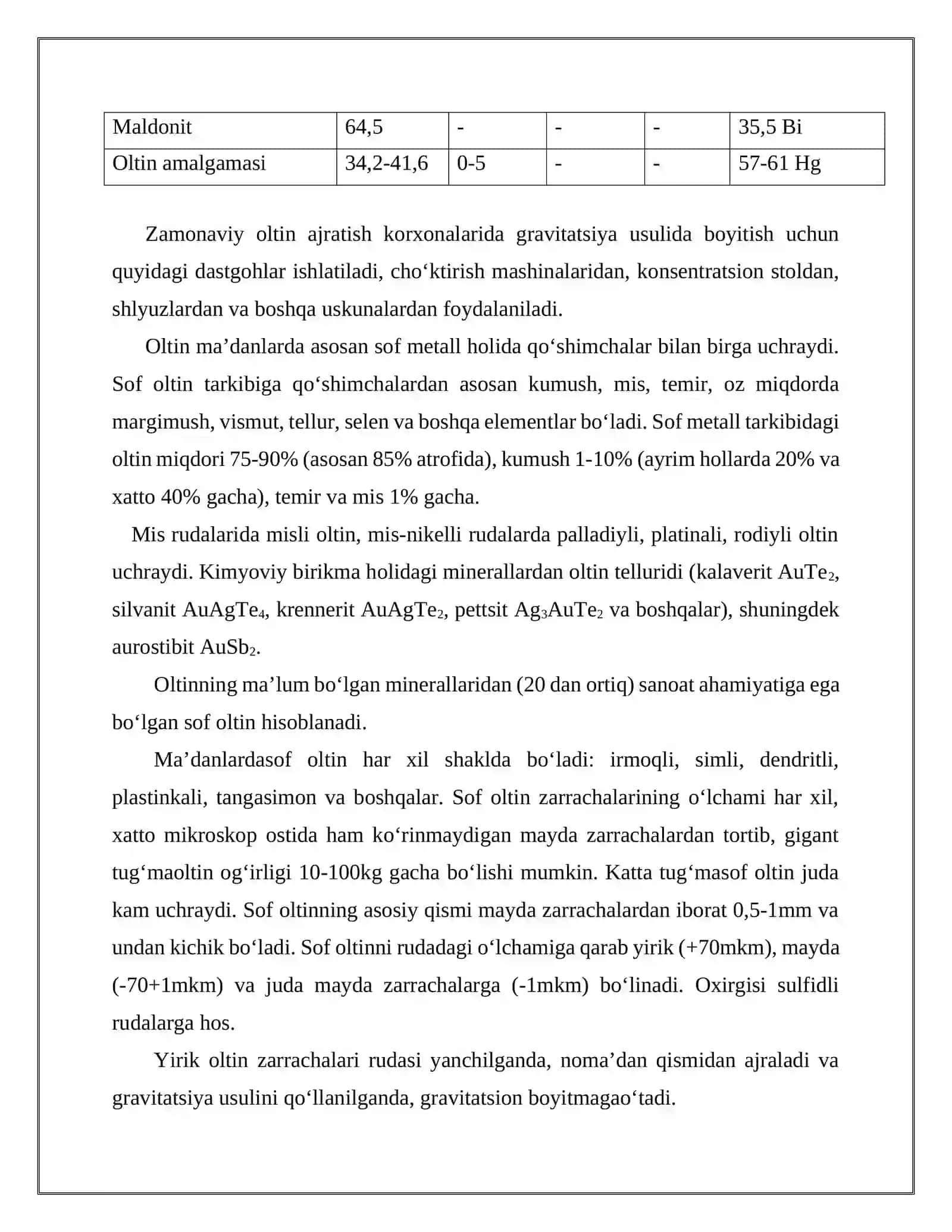 Oltinli rudalarni gravitatsiya usulida boyitish texnologiyasi 4
