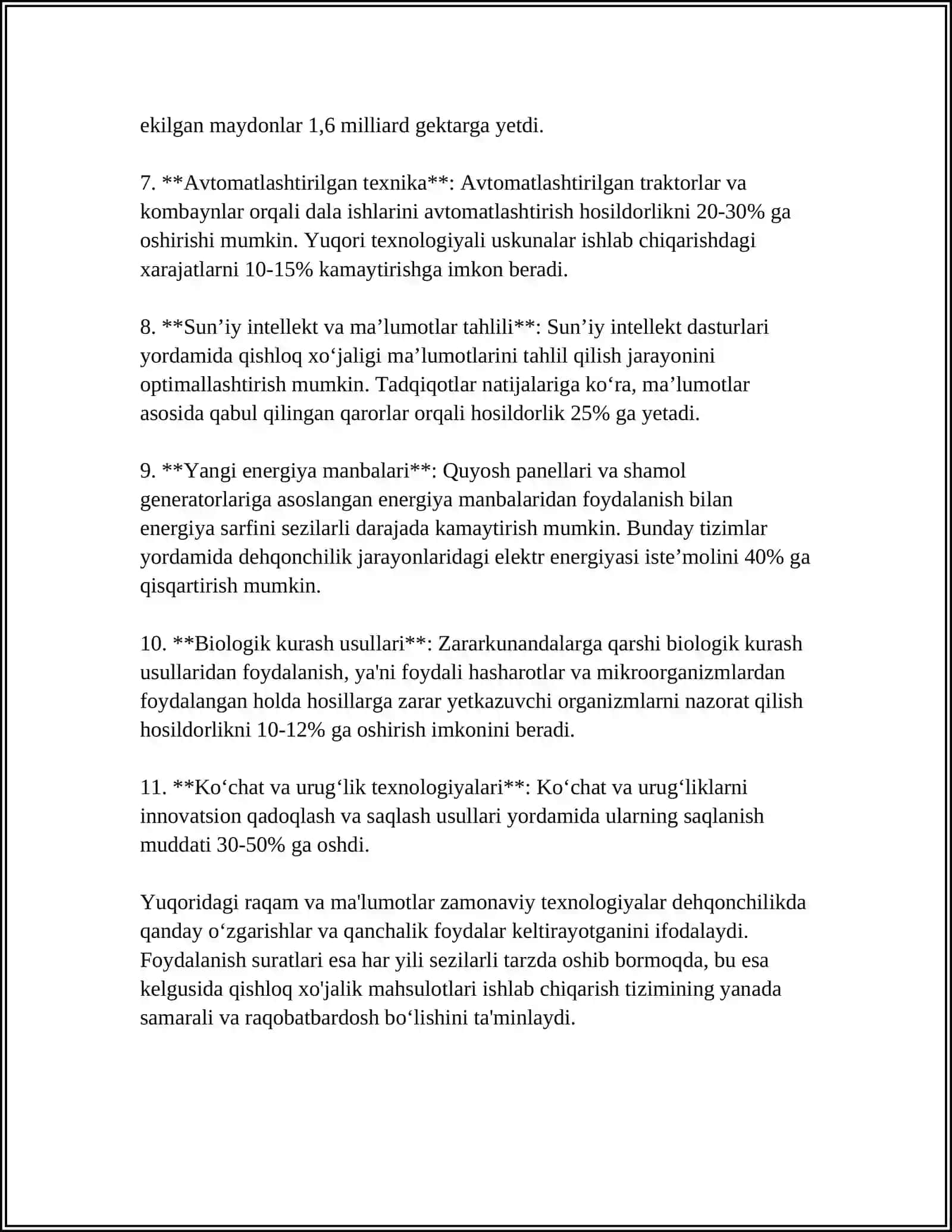 RESPUBLIKAMIZ DEHQONCHILIGINING HOZIRGI HOLATI, MUAMMOLAR VA XAL QILISH YÖLLARI ILMIY MAQOLALARNI SHARXI 4