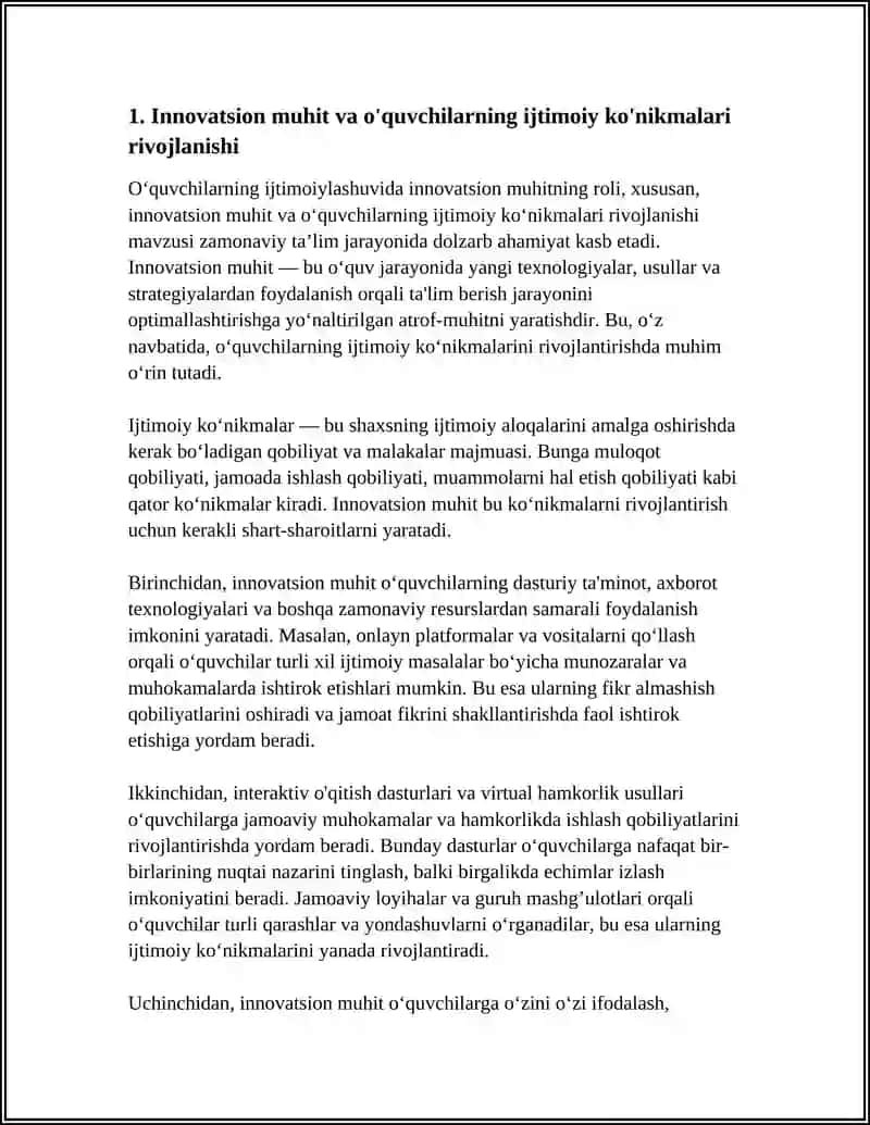 O'quvchilarning Ijtimoiylashuvida Innovatsion Muhitning Roli 4