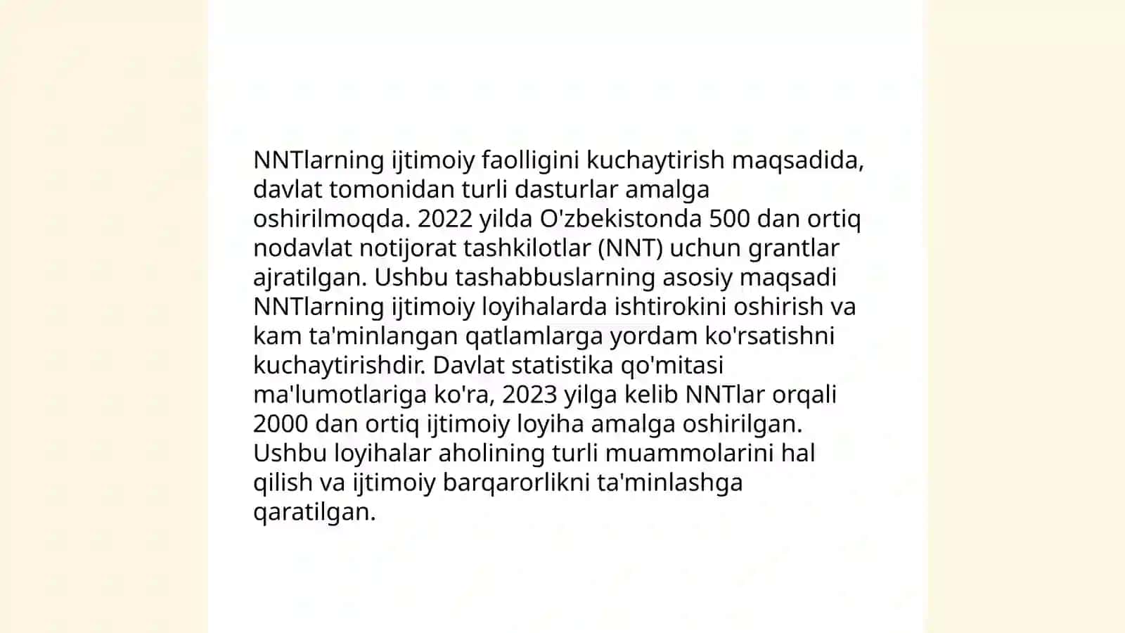 Fuqarolik jamiyati institutlarini rivojlantirish hamda ularning ijtimoiy va siyosiy faolligini oshirishga qaratilgan kompleks chora-tadbirlar 4