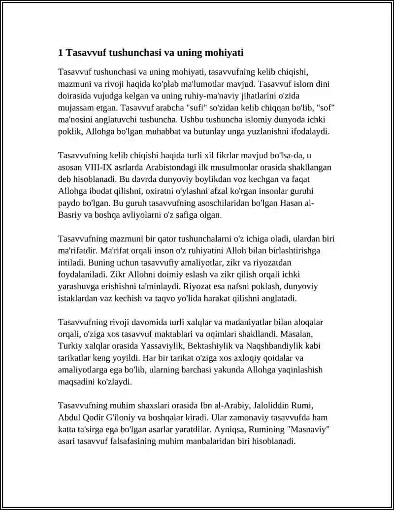TASAVVUF TUSHUNCHASI VA UNING MOHIYATI 4