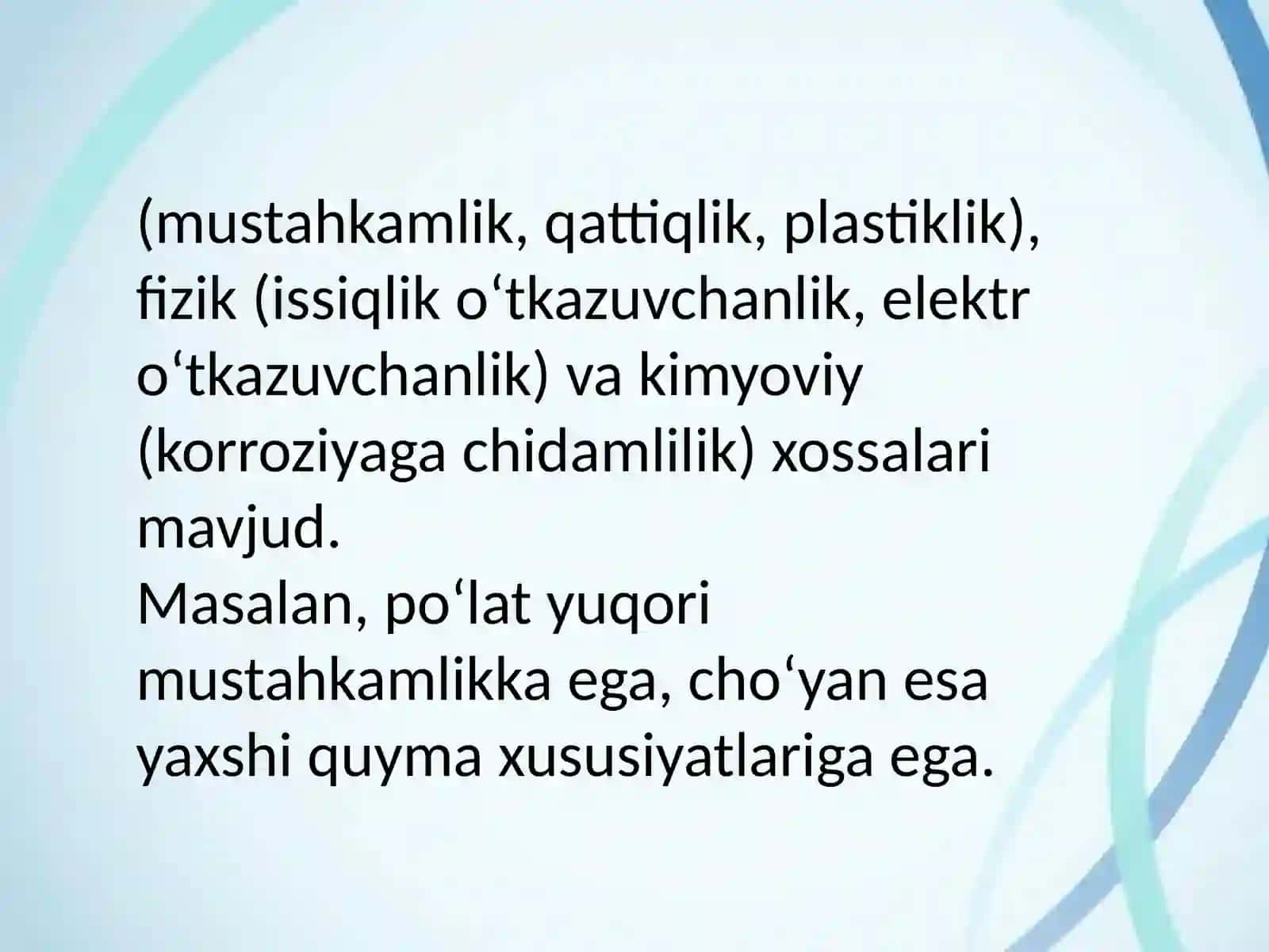 Mashinasozlik materiallarning strukturasi va xossasiga ta’sir qilish yo’llari 4