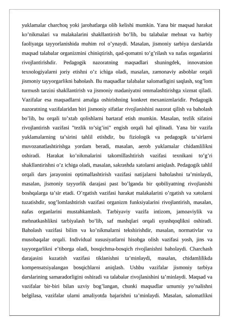 Pedagogik nazorat va tayyorgarlik turlarini baholash 4