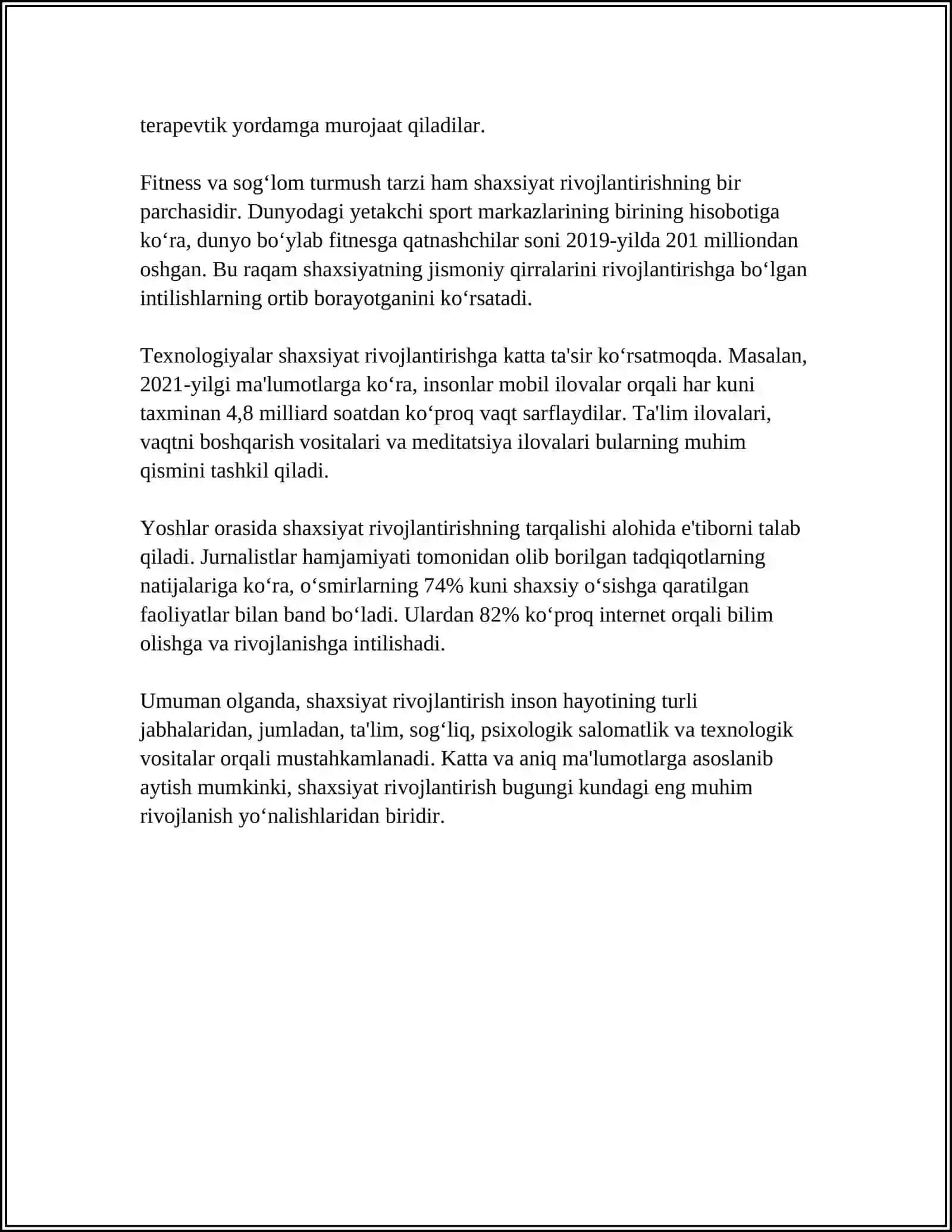 MUSTAQIL ISH Mavzu: INDIVIT VA INDIVIDUALLIK 4