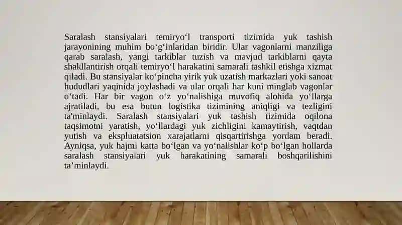 Saralash stansiyalarining vazifalari va undagi qurilmalar 4