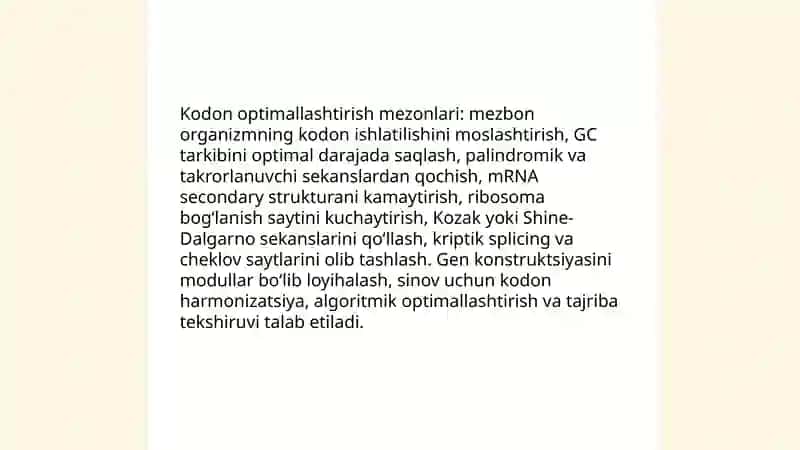 Sintez qilinadigan oqsil dizayni va sintetik biologiya 4