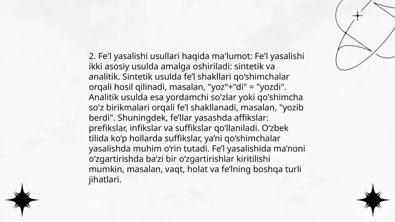 Fe'llarni tuslanishi 4