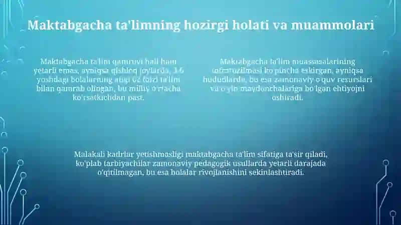 Oʻzbekiston Respublikasi maktabgacha ta'lim tizimini 2030- yilgacha rivojlantirish konsepsiyasi 4