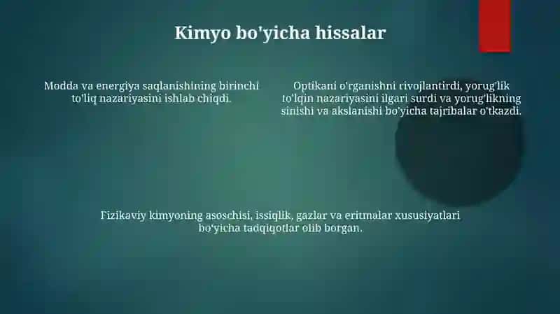 Lomonosov hayoti va ilmiy faoliyati 4
