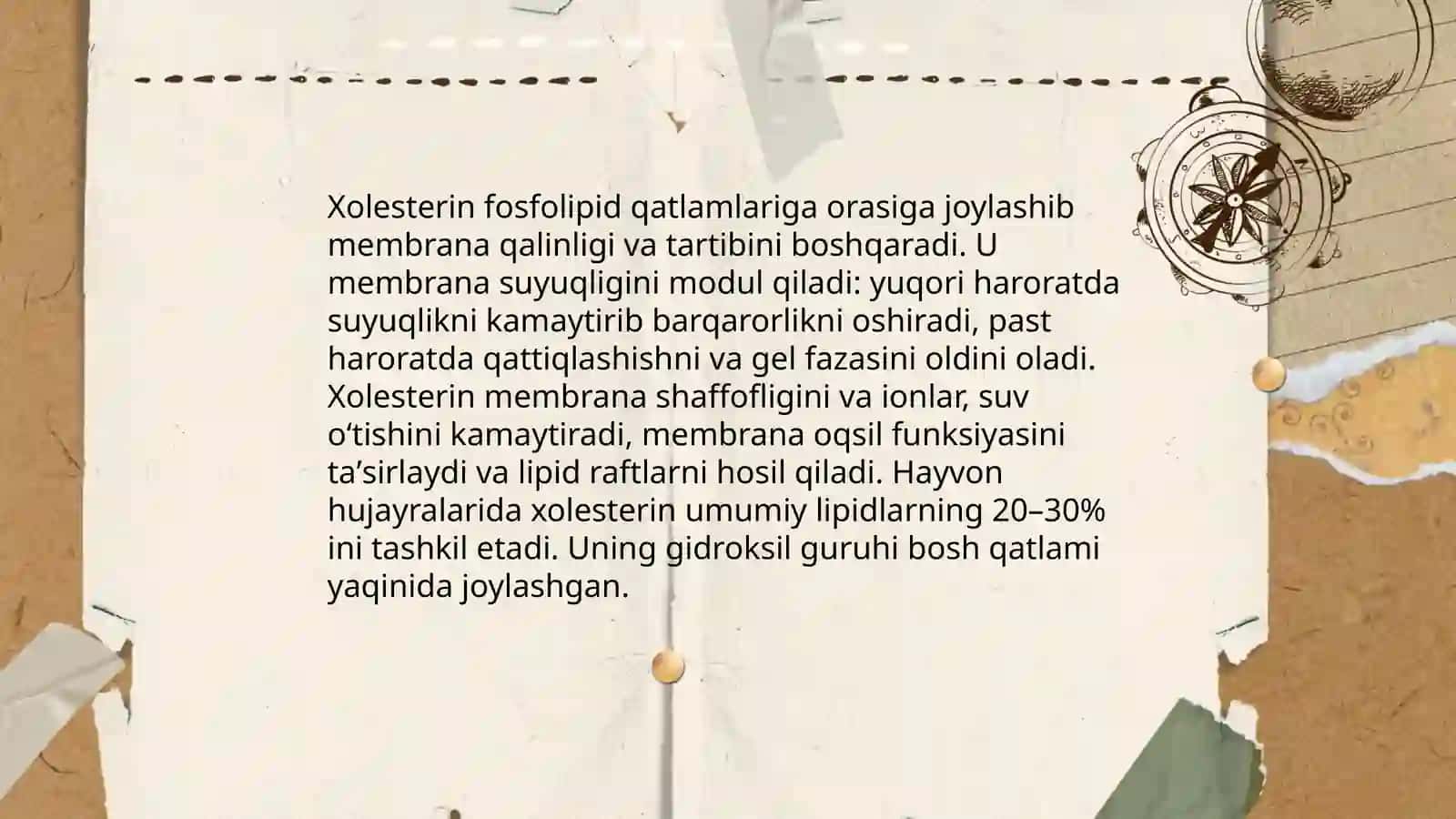 Hujayra poʻstining kimyoviy tarkibi ahamiyati 4