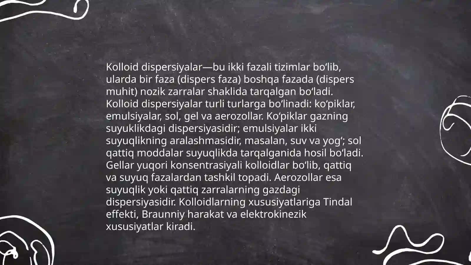 Dagall dispers sistemasining hossalari va ularni tibbiyotda va farmakologiyada ishlatilishi 4