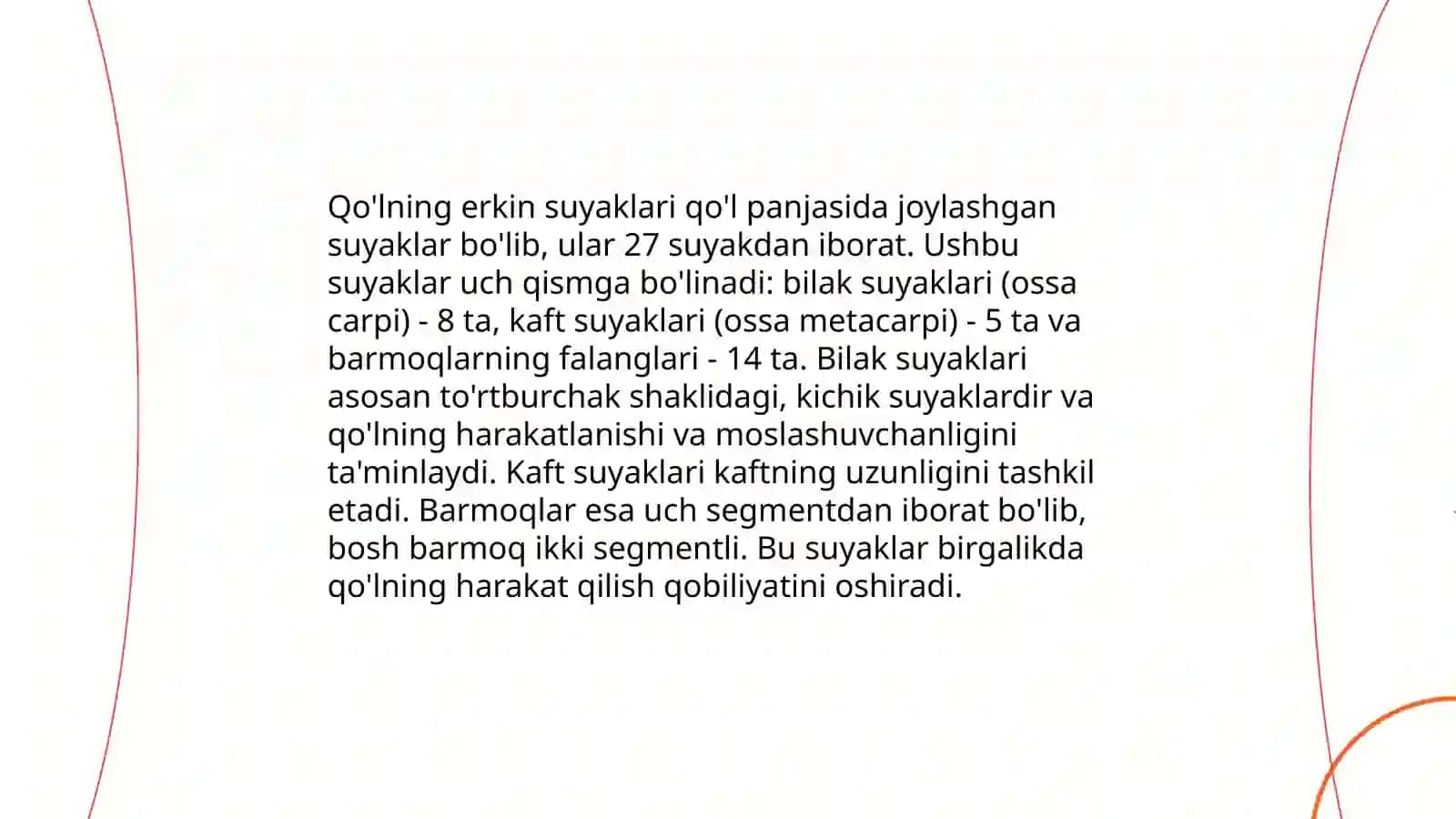 Yelka kamari va qo'lning erkin suyaklari Anatomiyasi 4