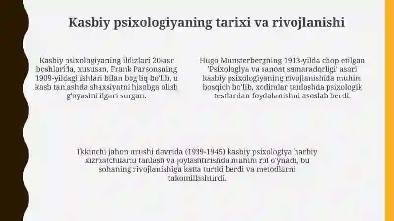 Psixologik professiografiyasi.Mehnat psixologiyasi 4