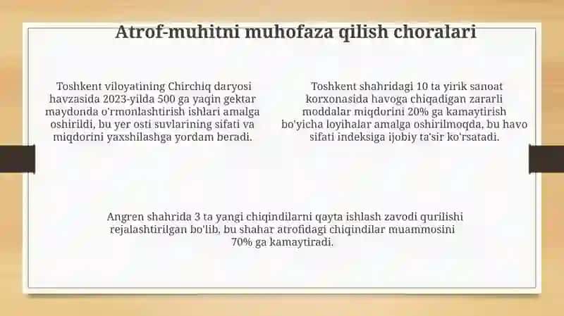 Toshkent viloyatining geoekologik vaziyatlarni baxolash 4