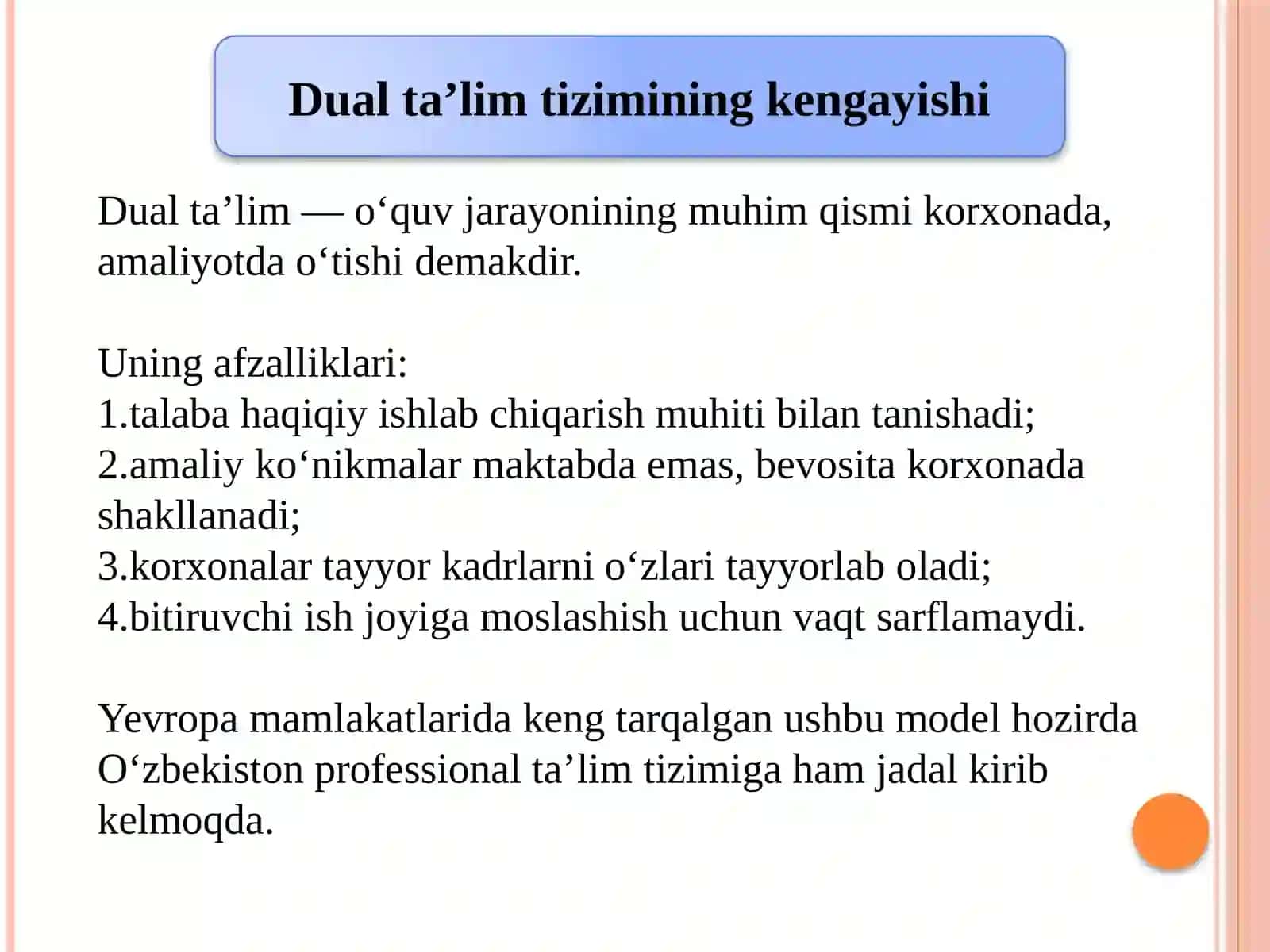 Professional ta’lim rivojlanishining asosiy tendensiyalari 4