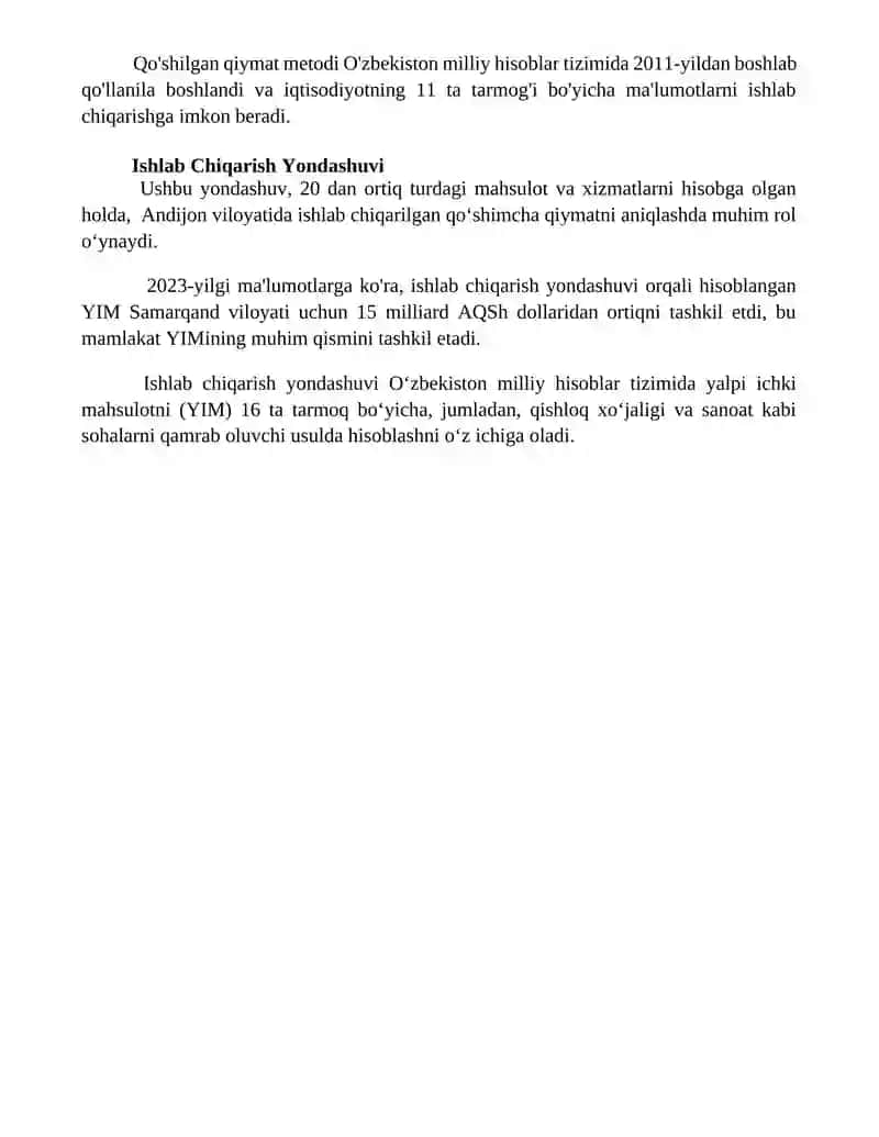 Xarajatlar Yondashuvi 4