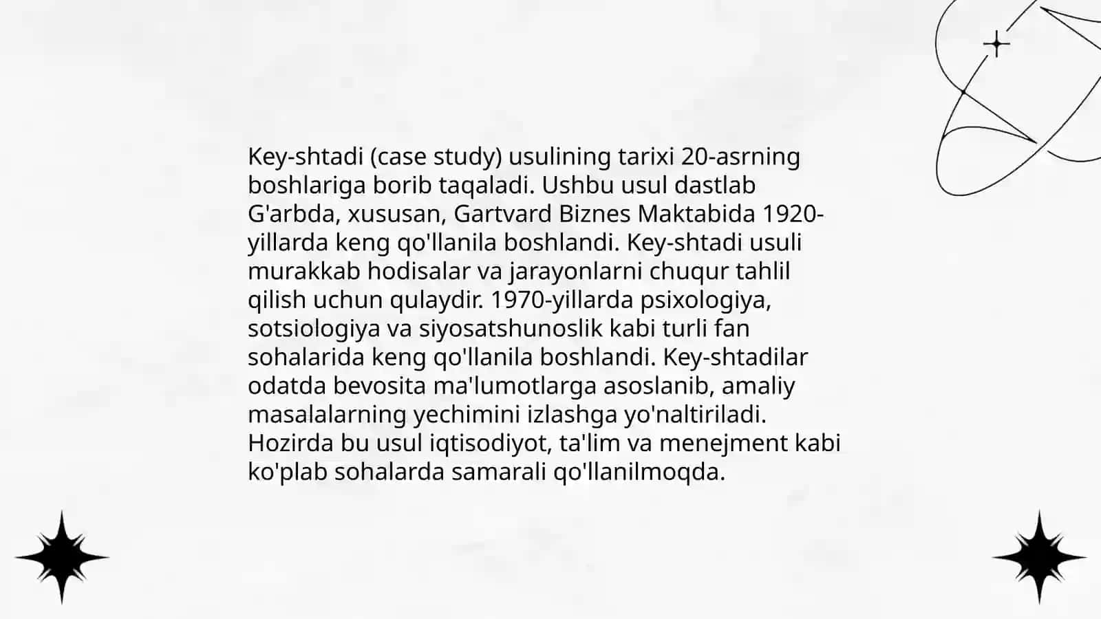 Keys-stady usulining o'ziga xos xususiyatlari 4