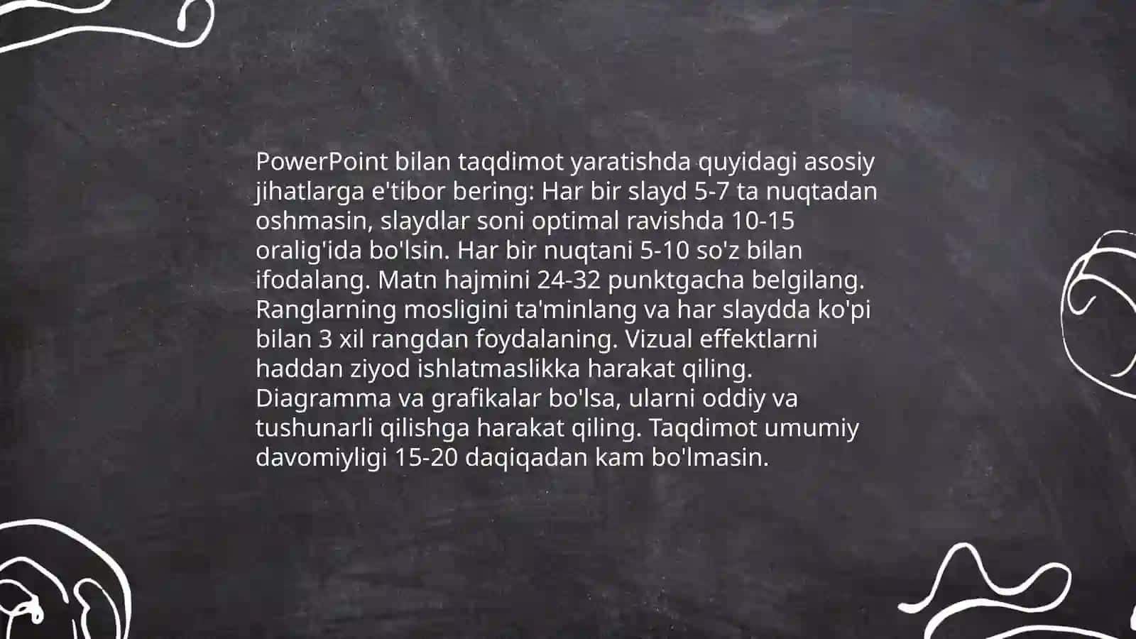 Ta'qdimotlar uchun grafik vositalar 4