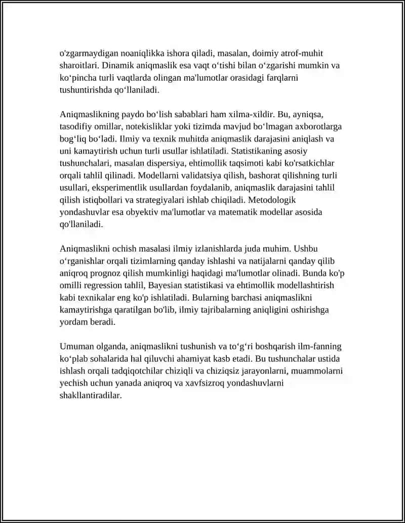 ANIQMASLIK TUSHUNCHASI VA TASNIFI 4