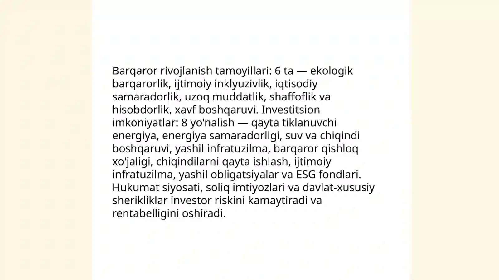 Investitsiya muhiti va barqaror rivojlanish 4