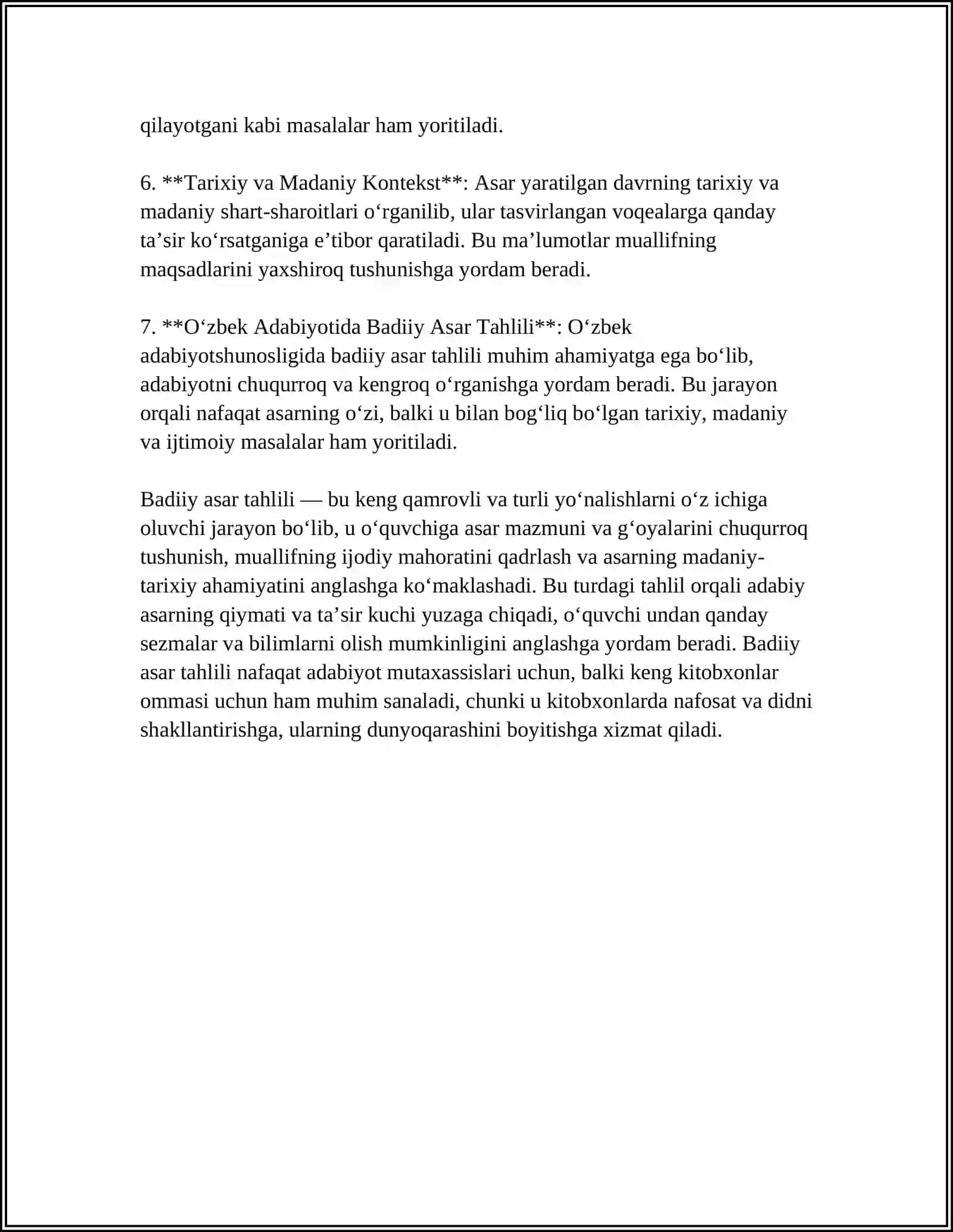 BADIIY ASAR TAHLILIDA PEDAGOGIK TEXNOLOGIYALARDAN FOYDALANISH 4