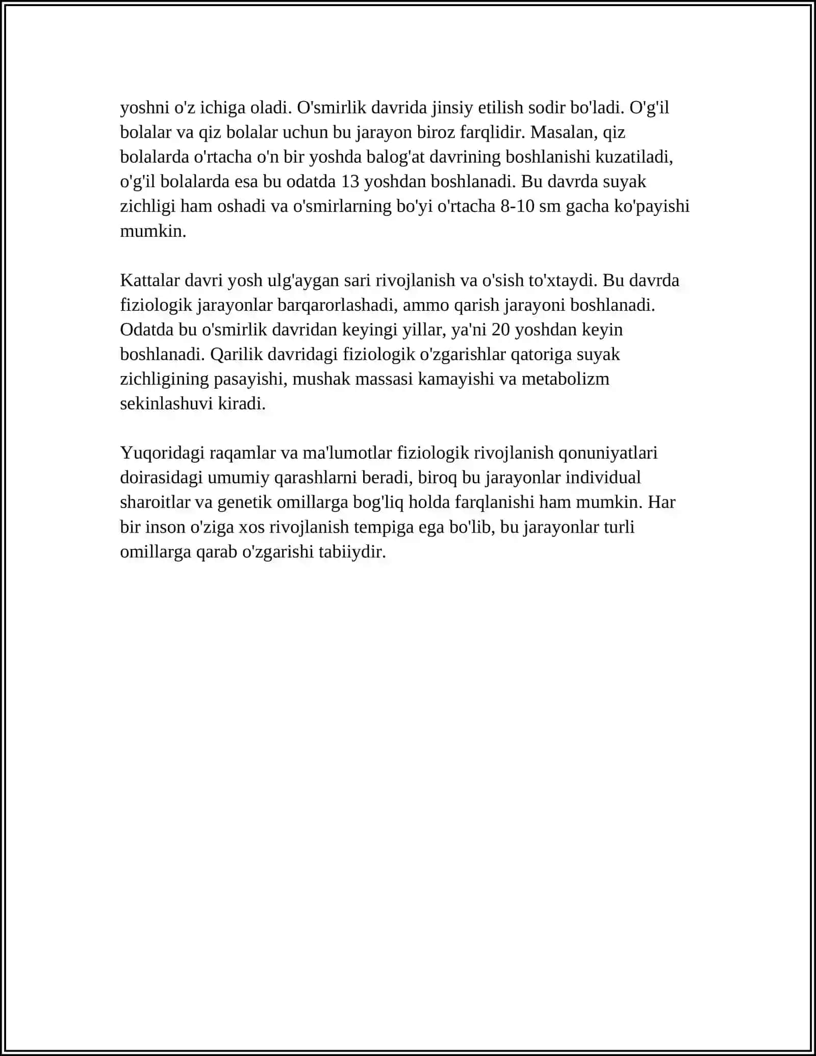 Fiziologik rivojlanish qonuniyatlari 4