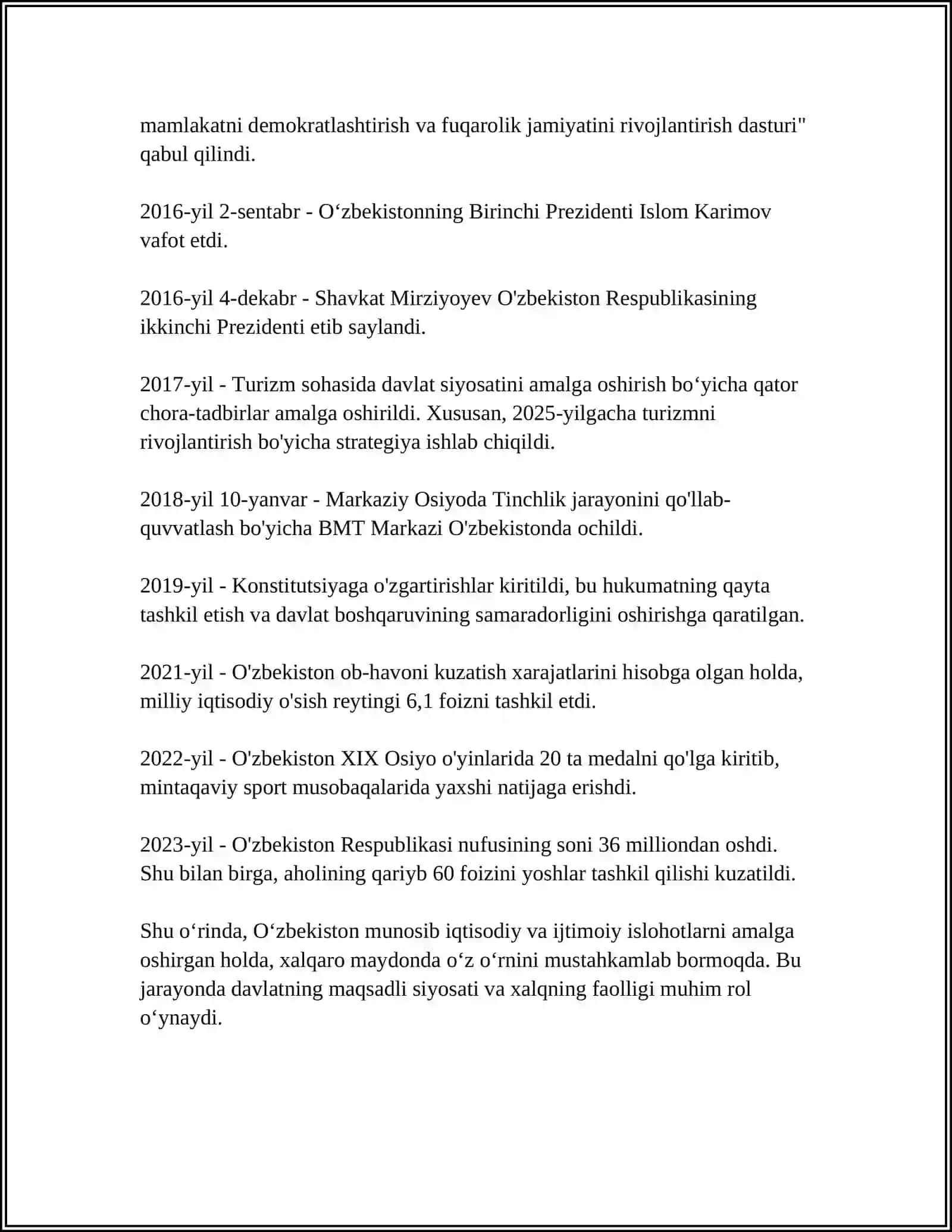 MUSTAQIL O'ZBEKISTONDA HOKIMIYATLAR BO'LINISHI PRINSIPI 4