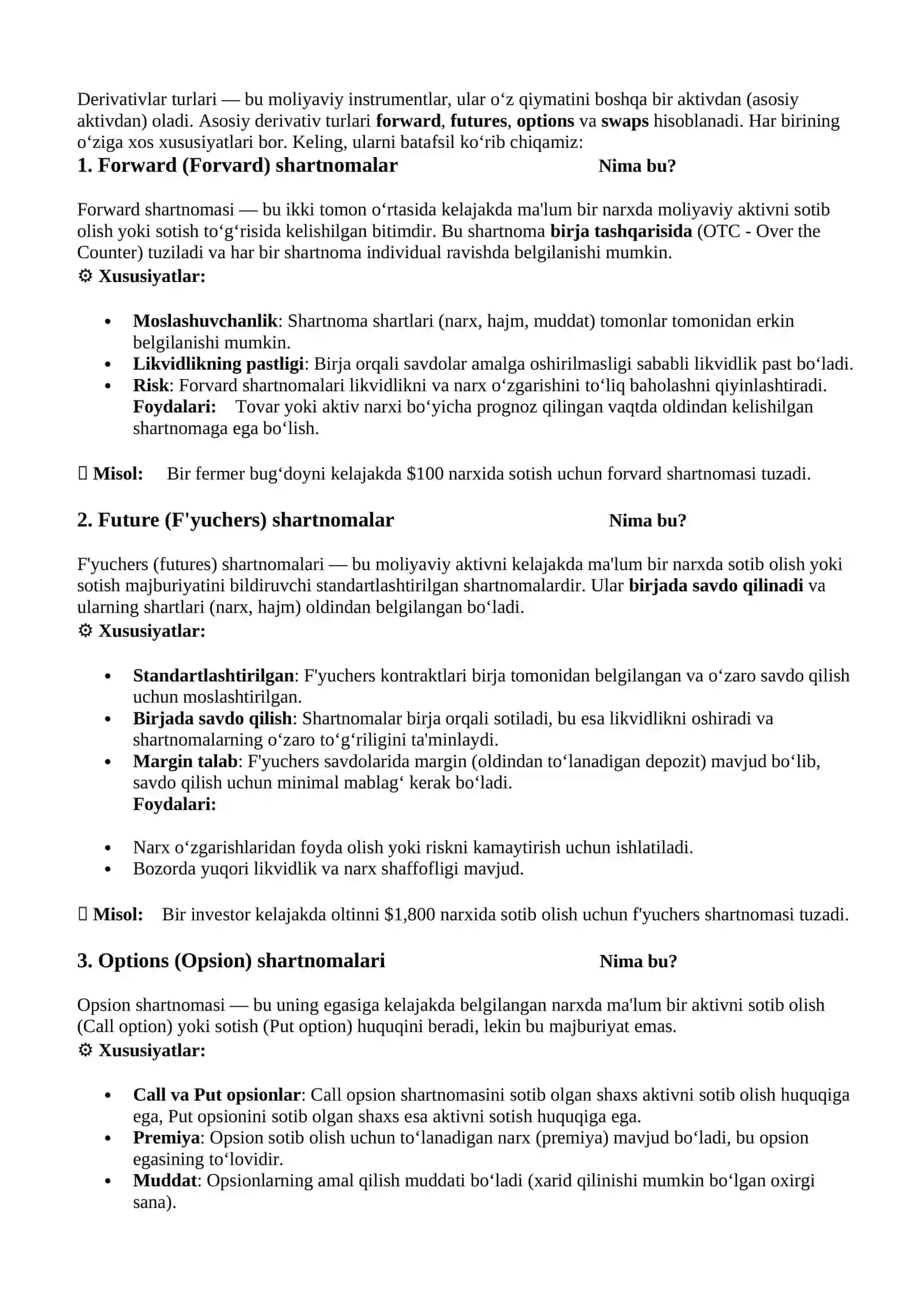 Moliyaviy derivativlar bozori 4