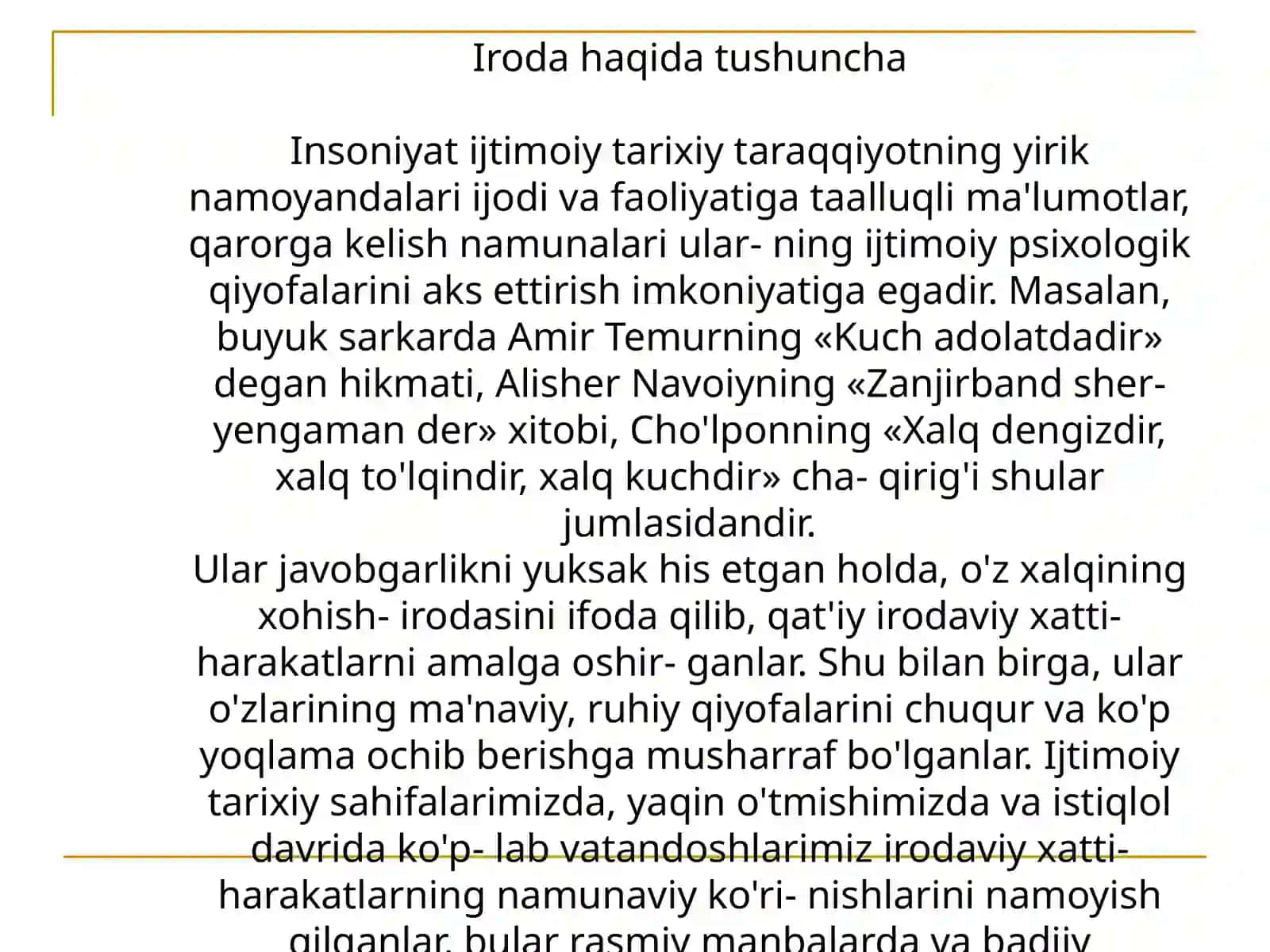 SHAXSNING EMOTSIONAL – IRODAVIY JARAYONLARI 4