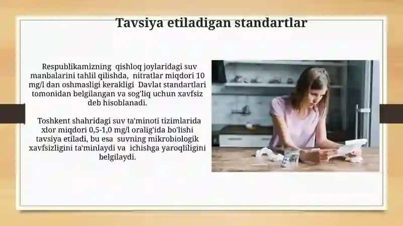 Ichimlik suvga gigenik baxo berish suvni sanitariya nuqtaiy nazardan tekshirish 4