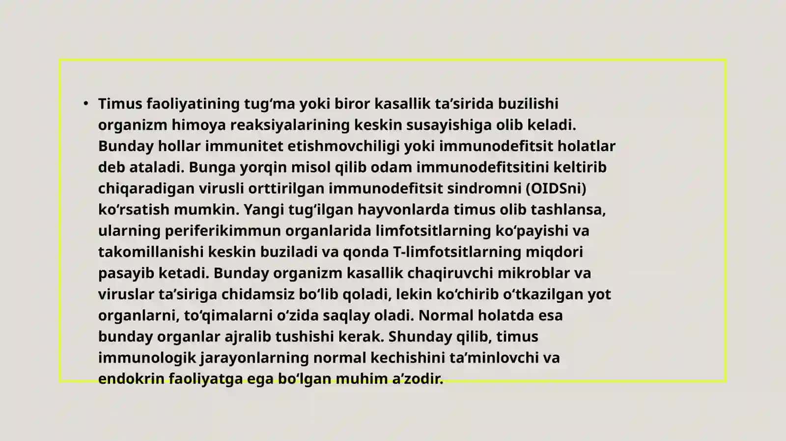 Timusdagi T-limfotsitlarning yetilish jarayoni 4