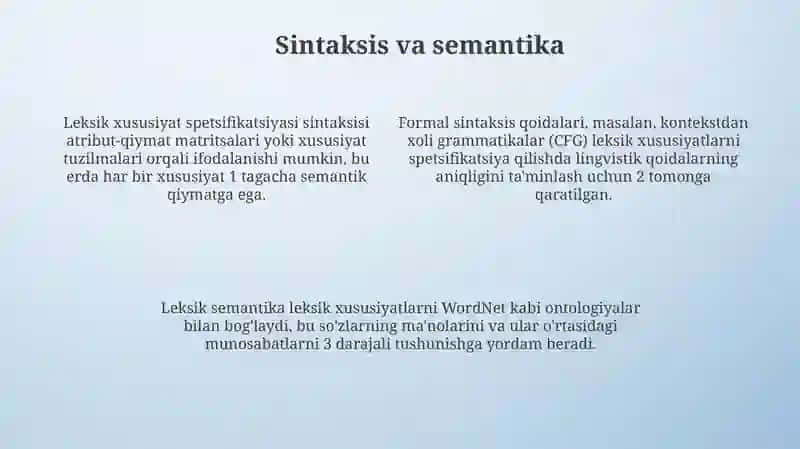Leksikturspitsifikasi 4