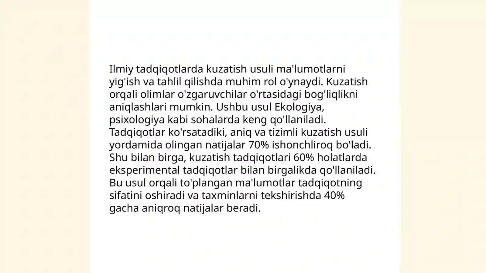 Pedagogik kuzatish ilmiy tadqiqot uslubiyati 4