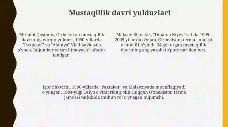 OʻZBEK futbolidagi mashhurlar 4