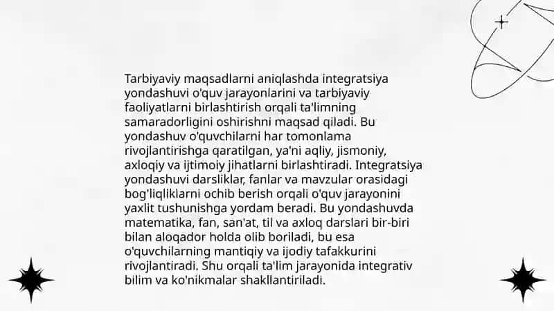 Tarbiyaviy tadbirlarda integratsiya 4
