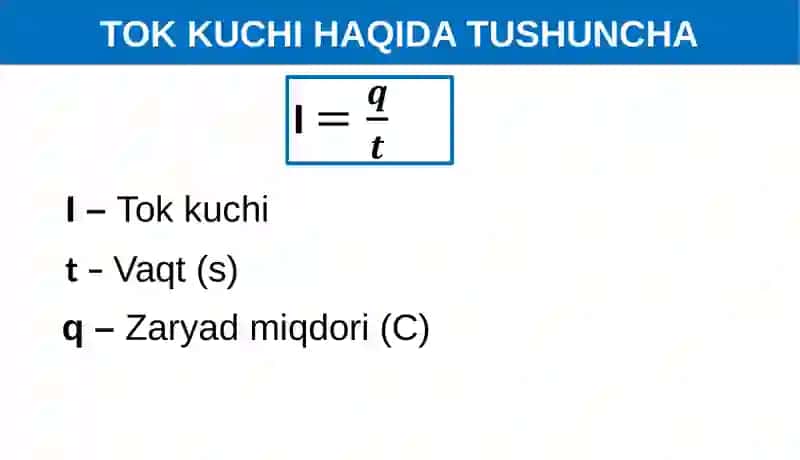 FIZIKA: TOK KUCHI VA UNI O‘LCHASH 4