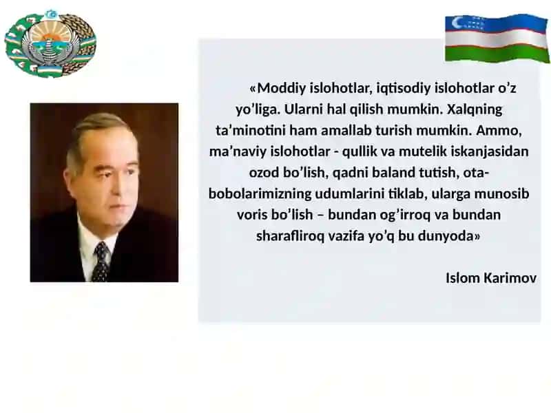 MUSTAQILLIK YILLARIDA O‘ZBEKISTONNING MA’NAVIY VA MADANIY TARAQQIYOTI. 4
