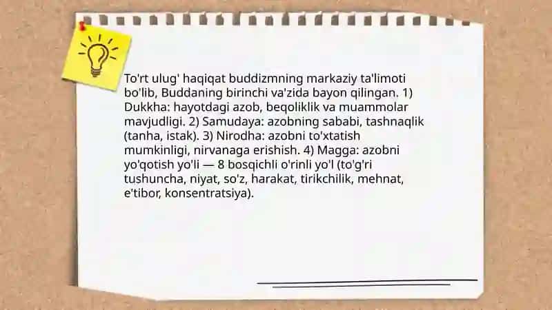 Buddizm talimoti va tarixi 4