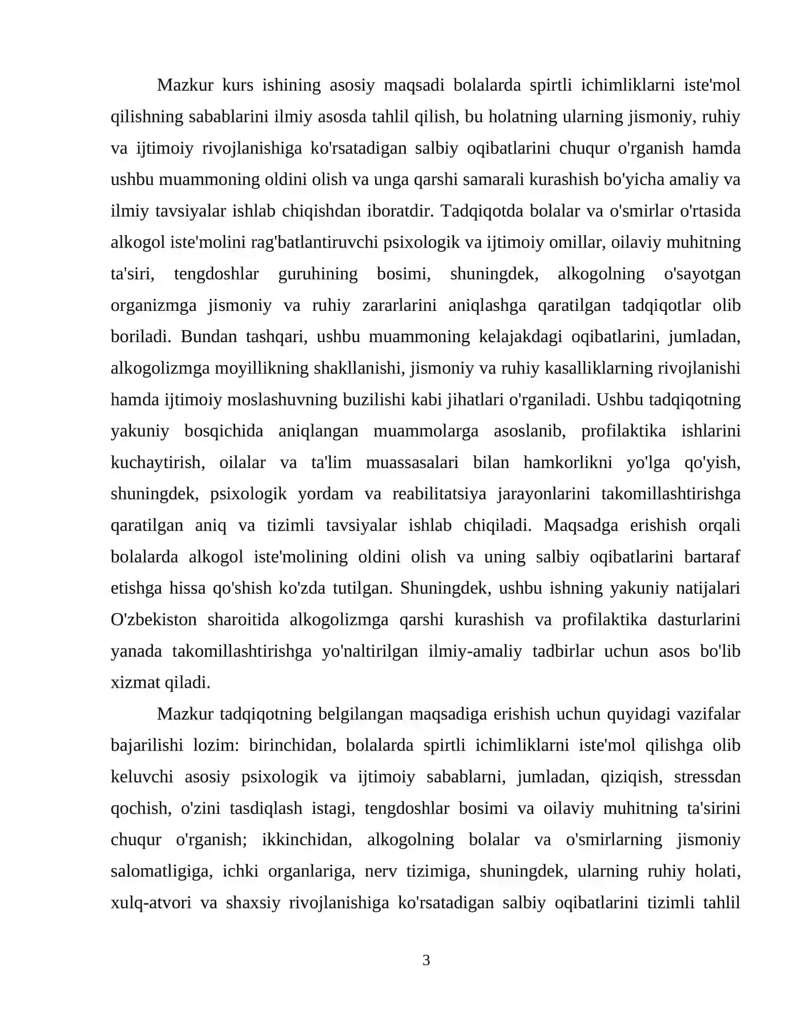 MAVZU: Bolalarning spirtli ichimliklarni ichishining sabab va oqibatlari. 4