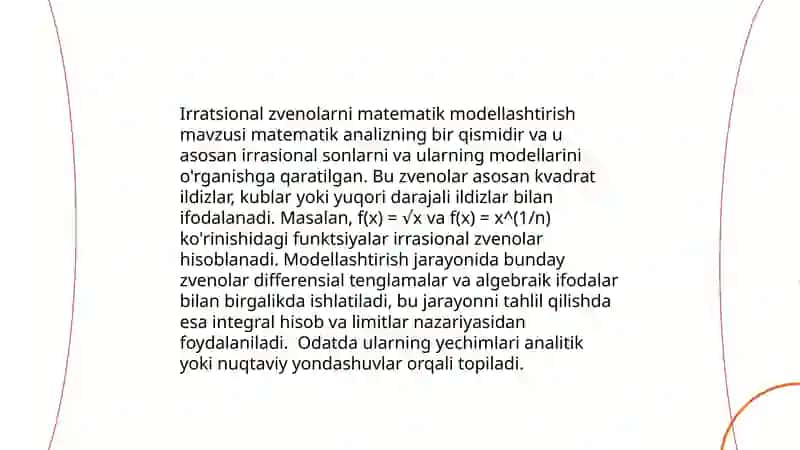 Kechikishli va irrational zvenoli sistemalarning turg'unligi 4