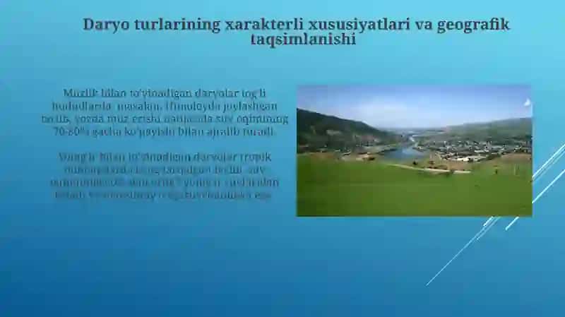 Daryolarning to'yinish manbalari bo'yicha tasnifi 4