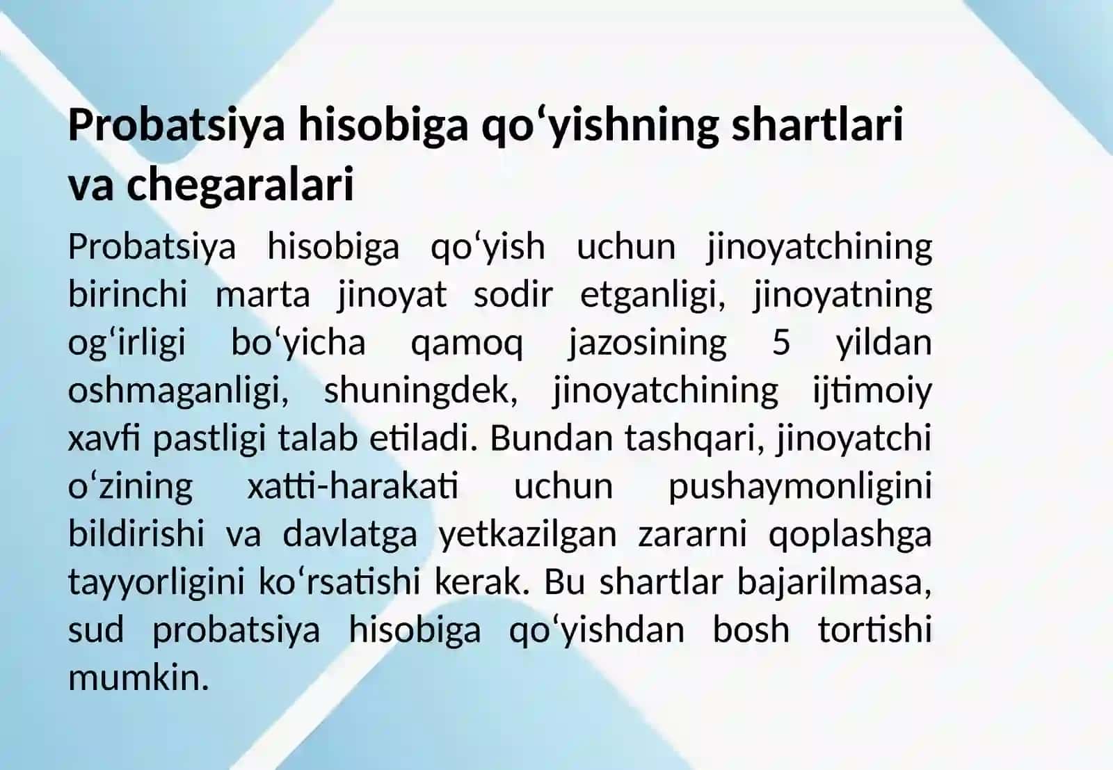 Shaxsi probatsiya hisobiga qoʻyish va probatsiya nazoratini amalga oshirish 4