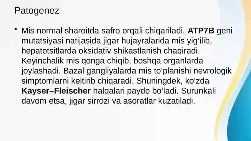Vilson Konavalov kasalligi. O't yo'llari diskineziyasi 4
