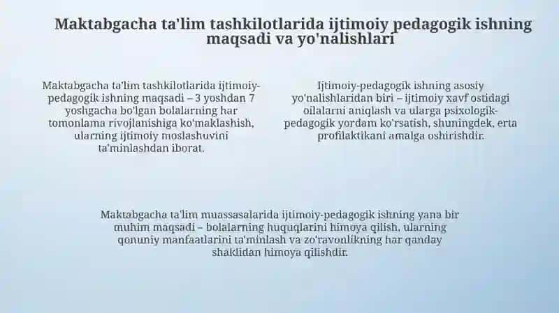 Maktabgacha taʼlim tashkilotlarida ijtimoiy-pedagogik ishlar 4