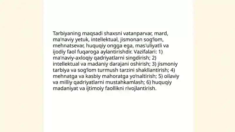 Tarbiyaning mazmuni va asosiy yo‘nalishlari 4